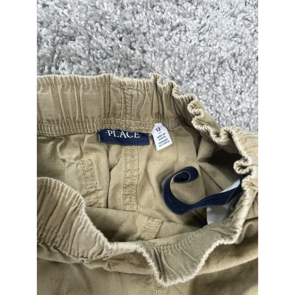 The Childrens Place Drawstring Elastic Waist Boys Shorts Cargo Size 12